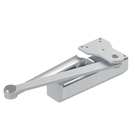 Hager Hinge Hager Right Hand Adjustable Door Closer with Extra Heavy Duty Hold Open Arm Aluminum Finish 5300PAR16ALMHDHORH